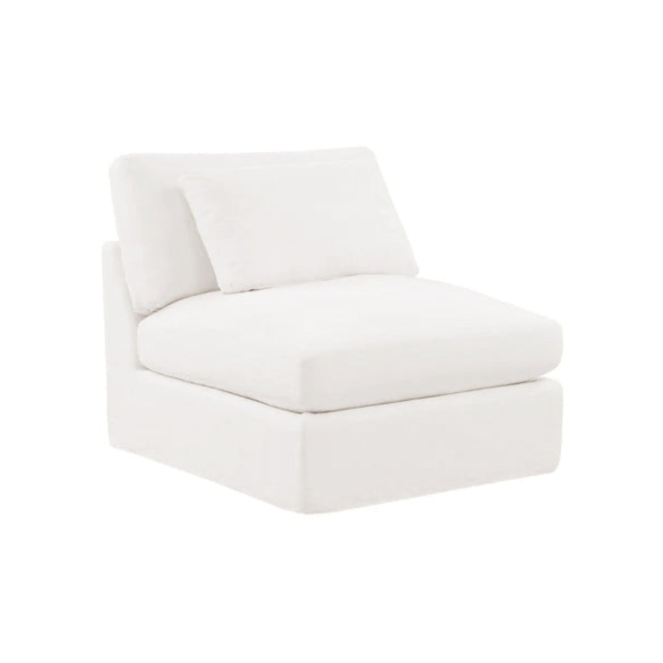 Bayside | Linen Feather Modular Couch Armless Chair