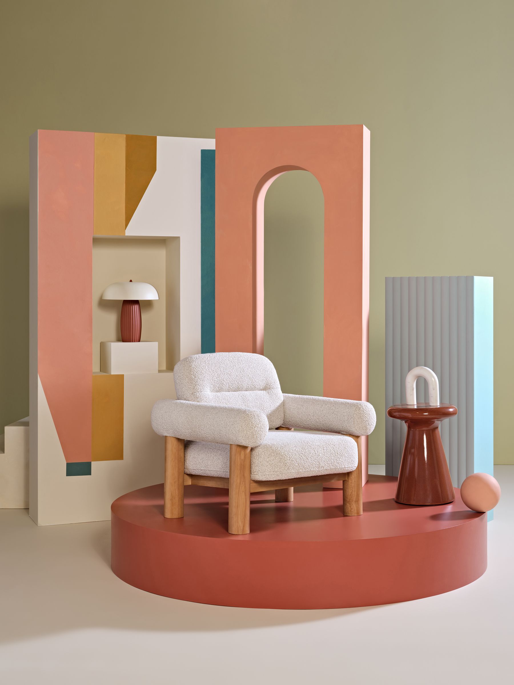 Ives Chair in Pax Boucle Off White