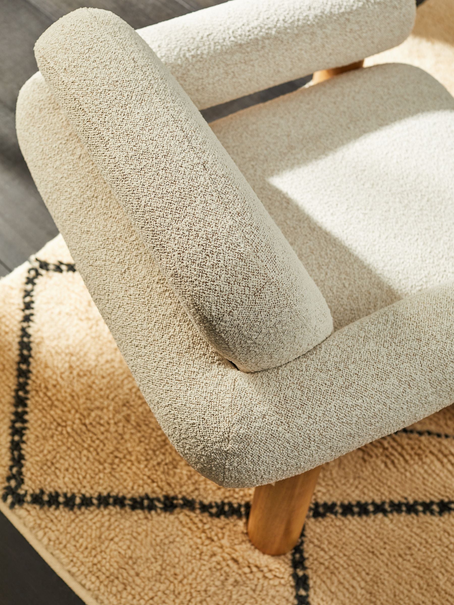 Ives Chair in Pax Boucle Off White