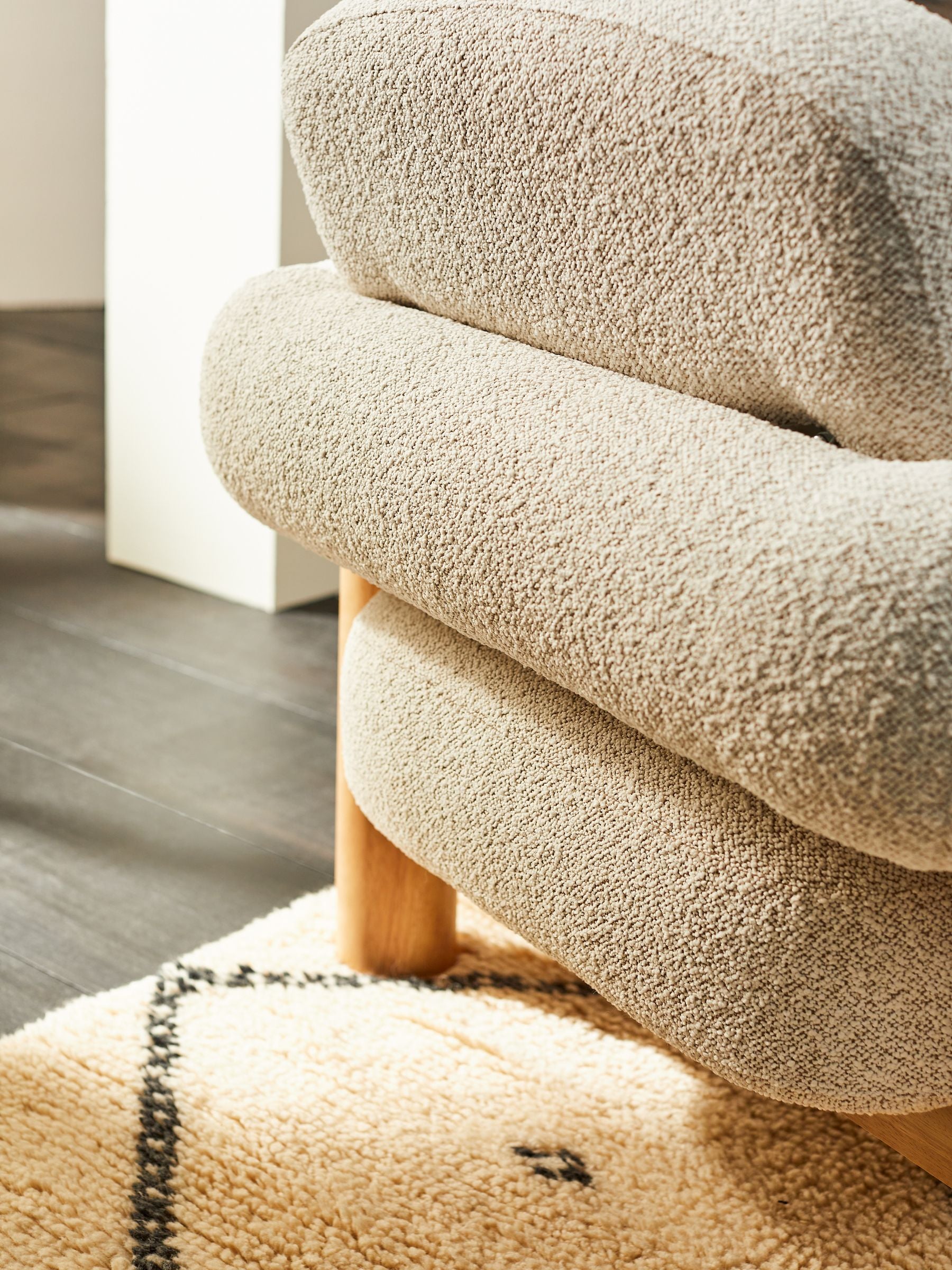 Ives Chair in Pax Boucle Off White