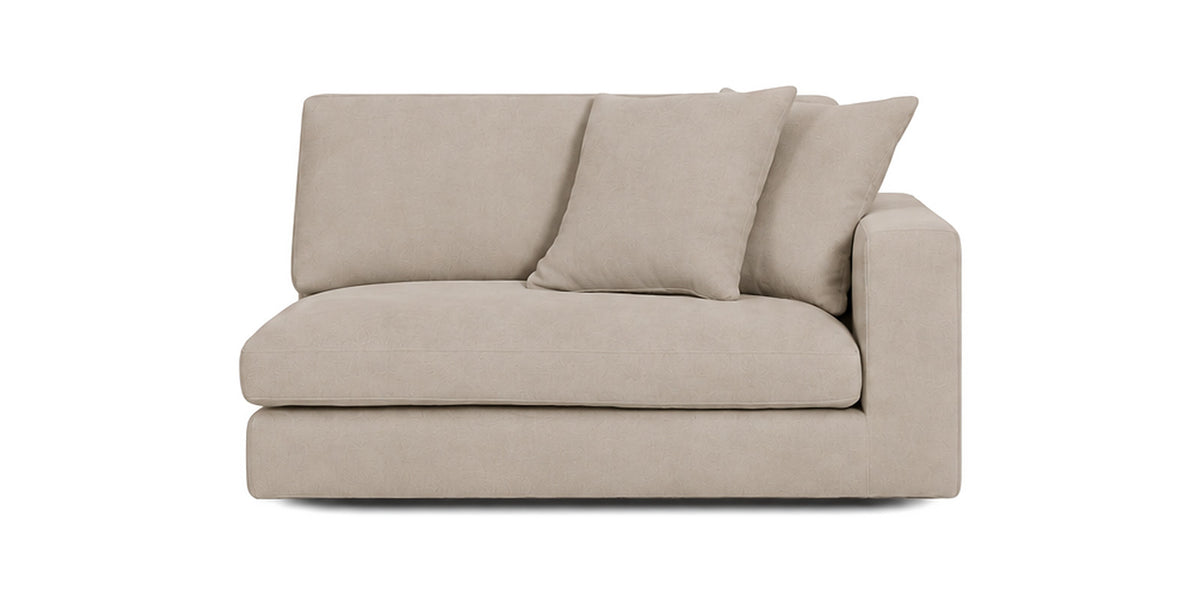 Cloud Cove End Arm Module in Almond Beige — End Right Arm