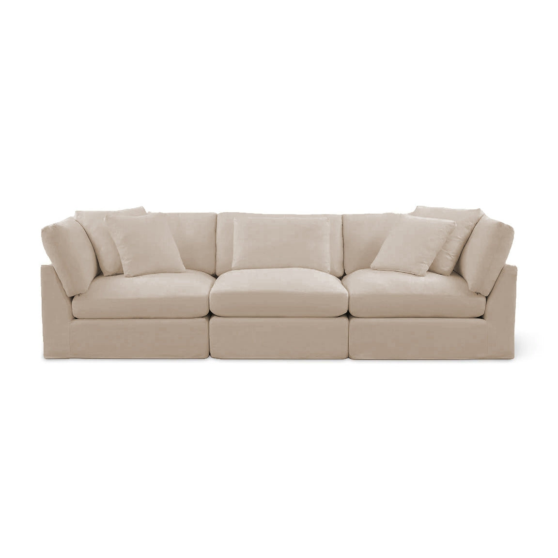 Bayside | Linen Feather Modular Couch 3 Pcs