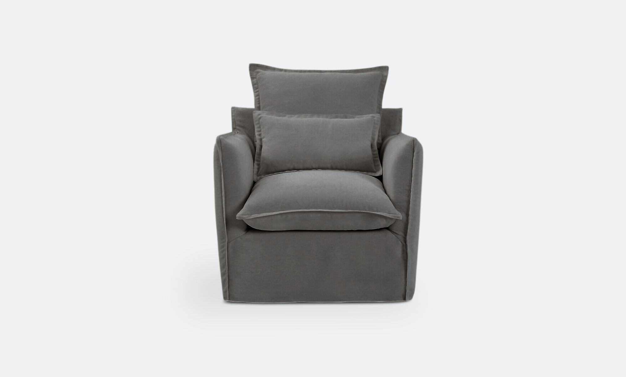 Coastal | Linen Style Slipcovered Feather Armchair Sofa