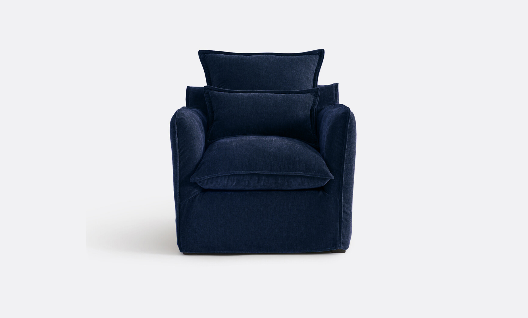 Coastal | Linen Style Slipcovered Feather Armchair Sofa