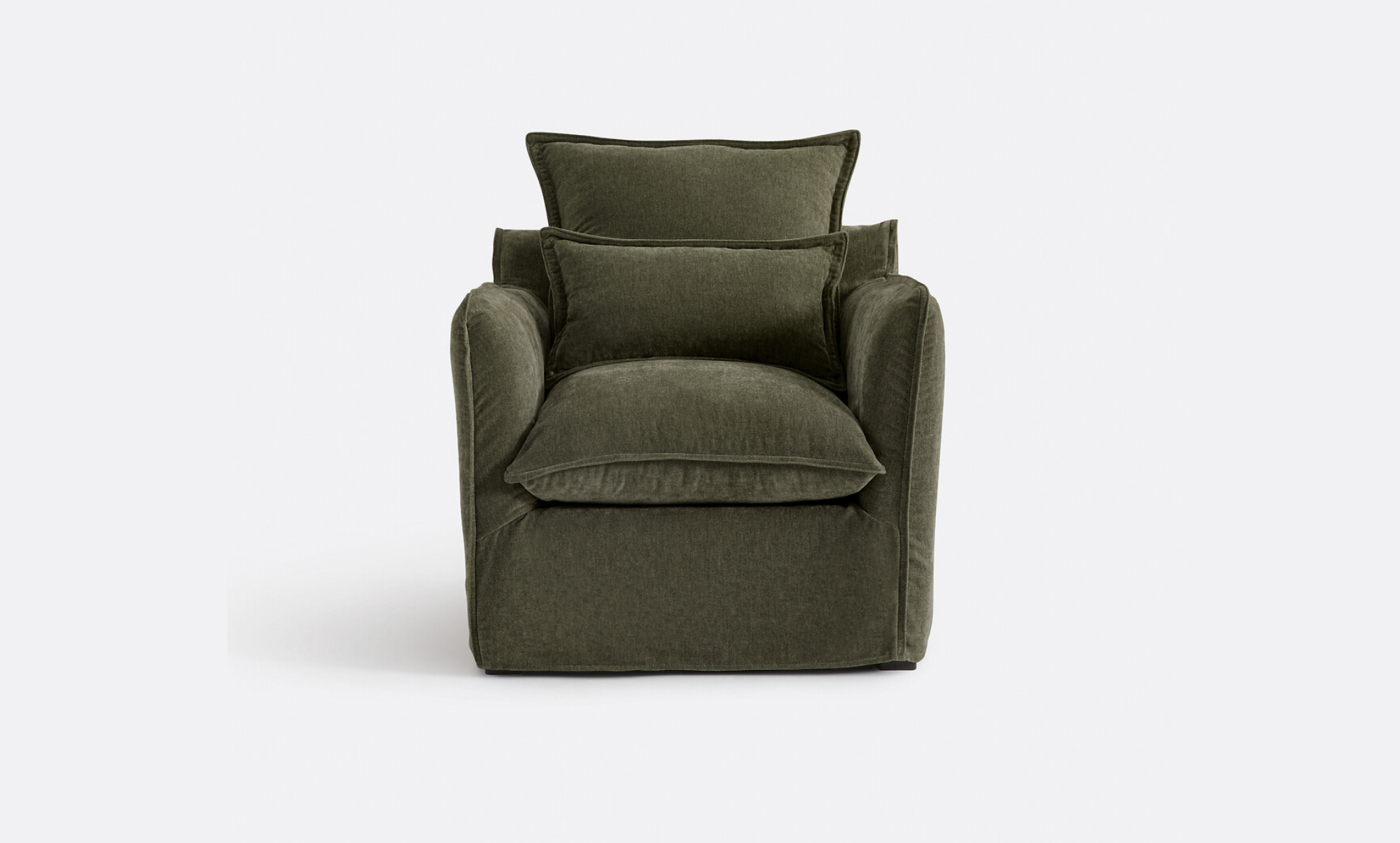 Coastal | Linen Style Slipcovered Feather Armchair Sofa