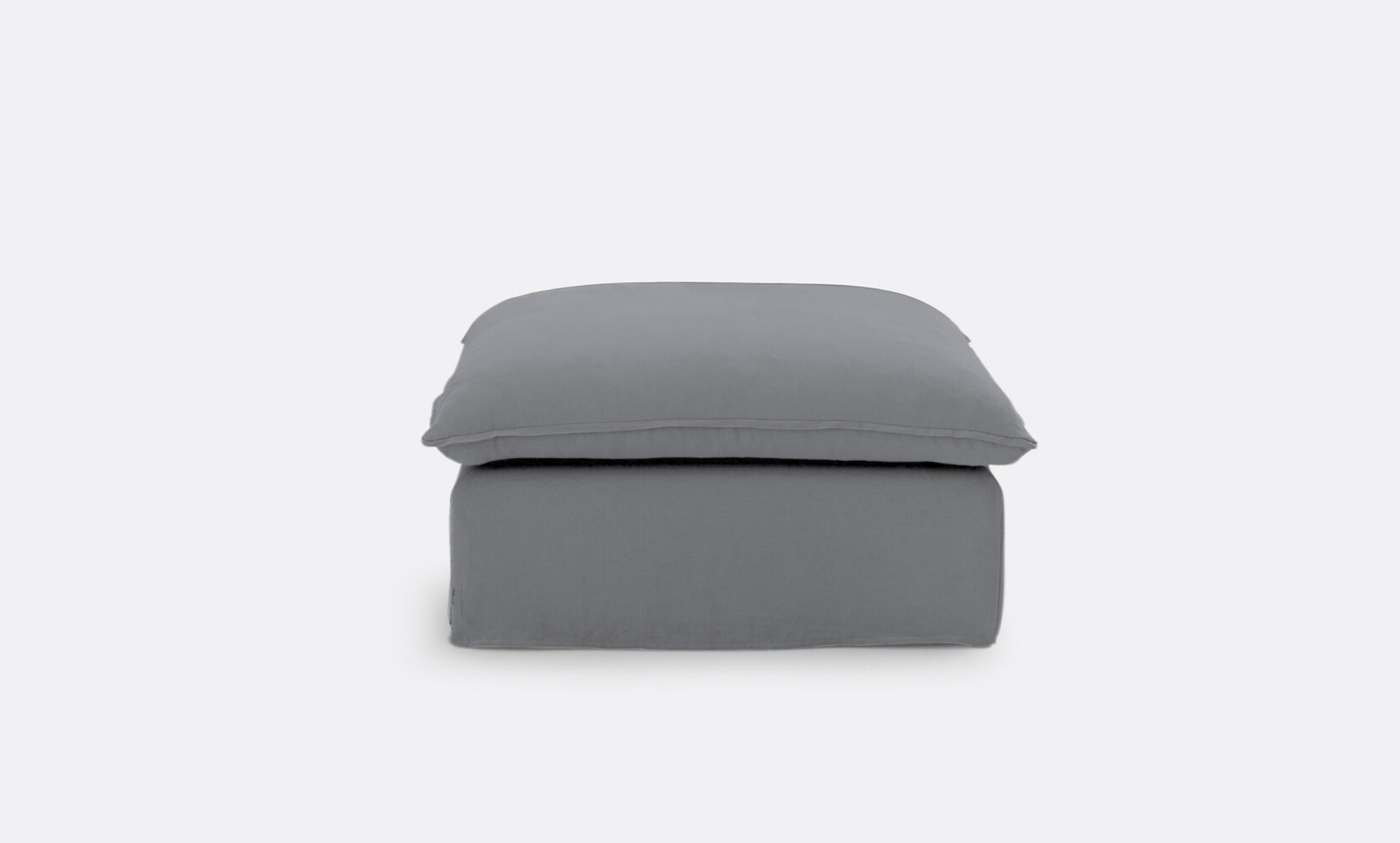 Coastal | Linen Style Ottoman