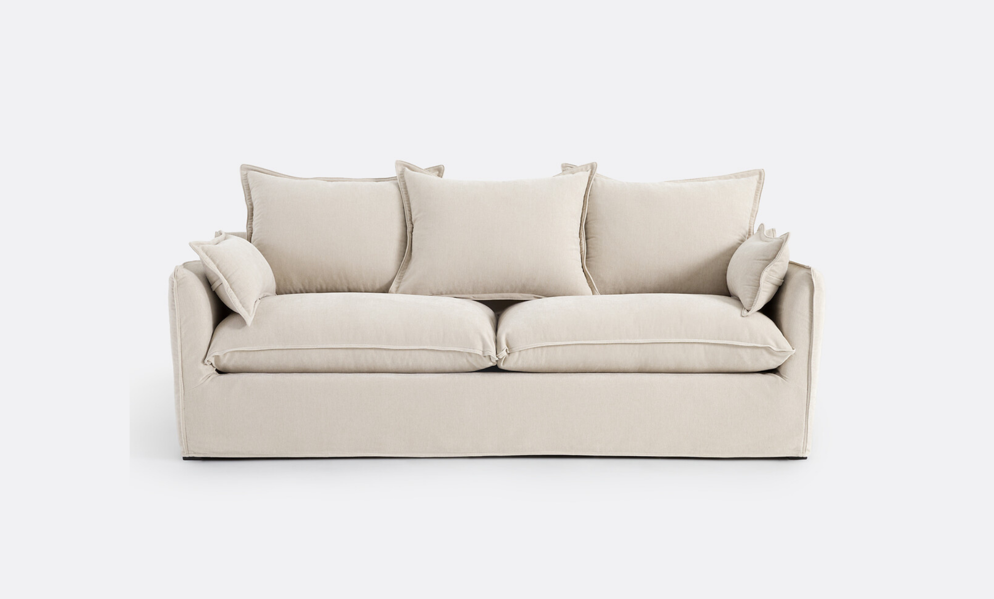 Coastal | Linen Style Slipcovered Feather 2 Seater Sofa