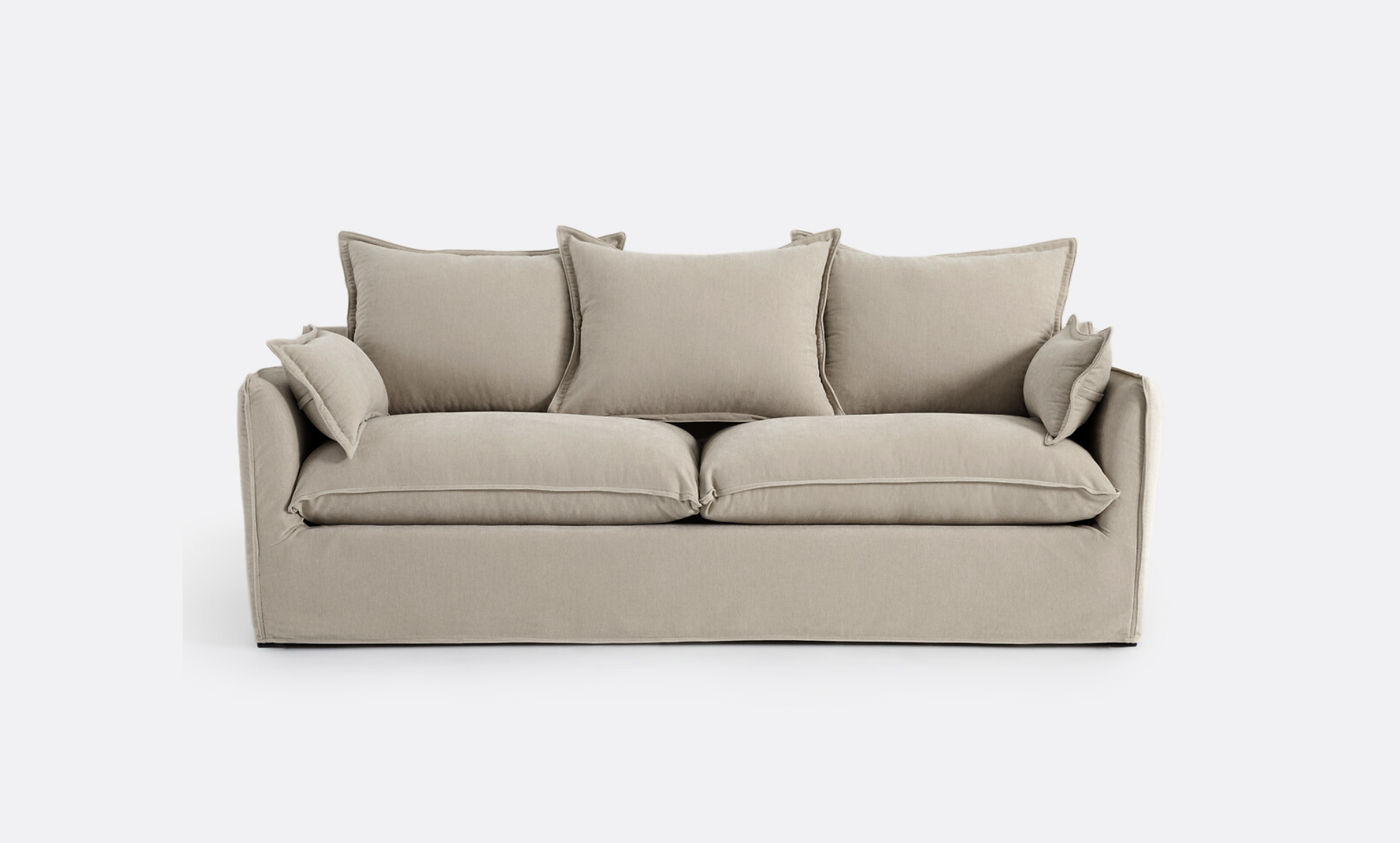 Coastal | Linen Style Slipcovered Feather 2 Seater Sofa