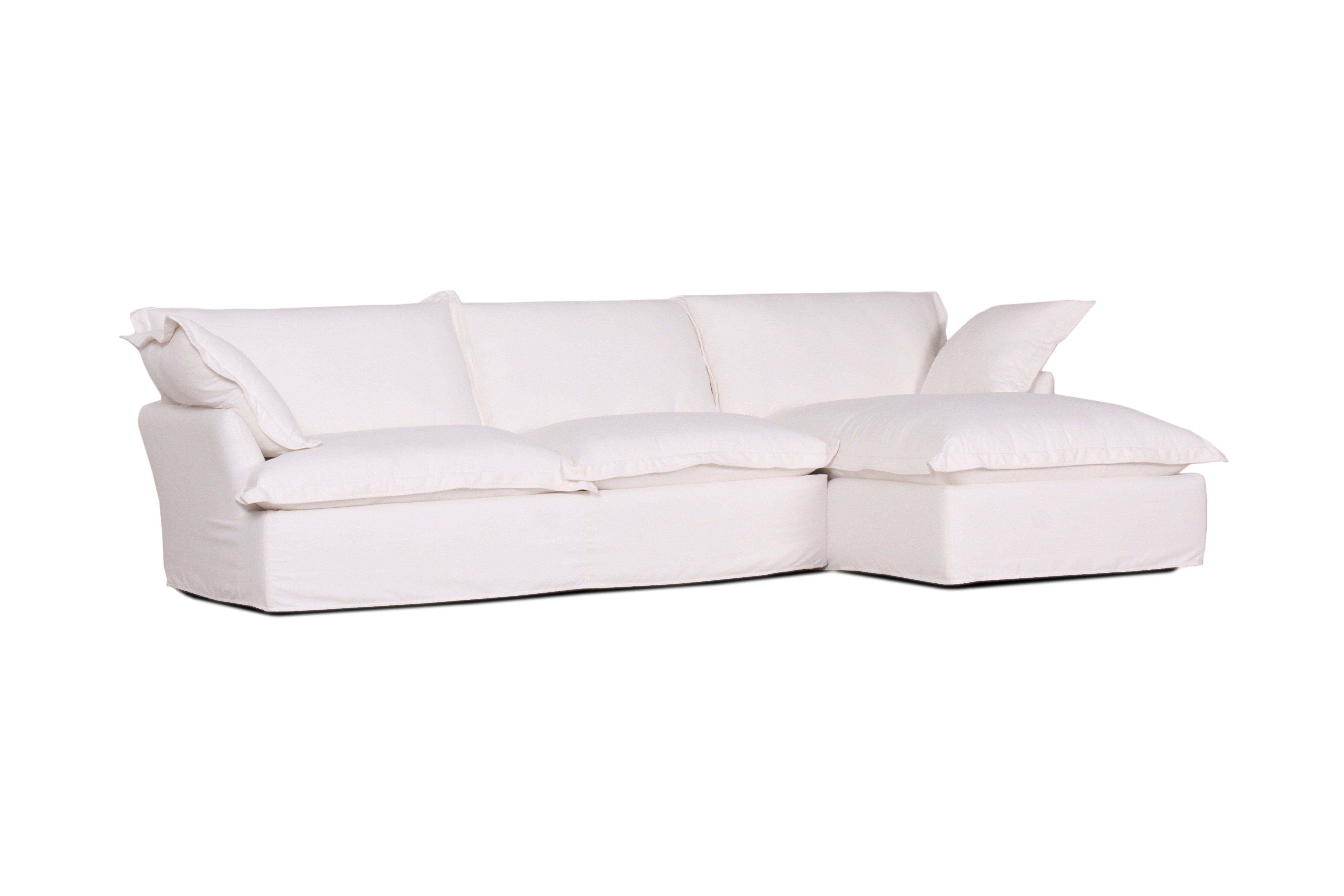 June | Oversized Cloud Slip Covered Chaise