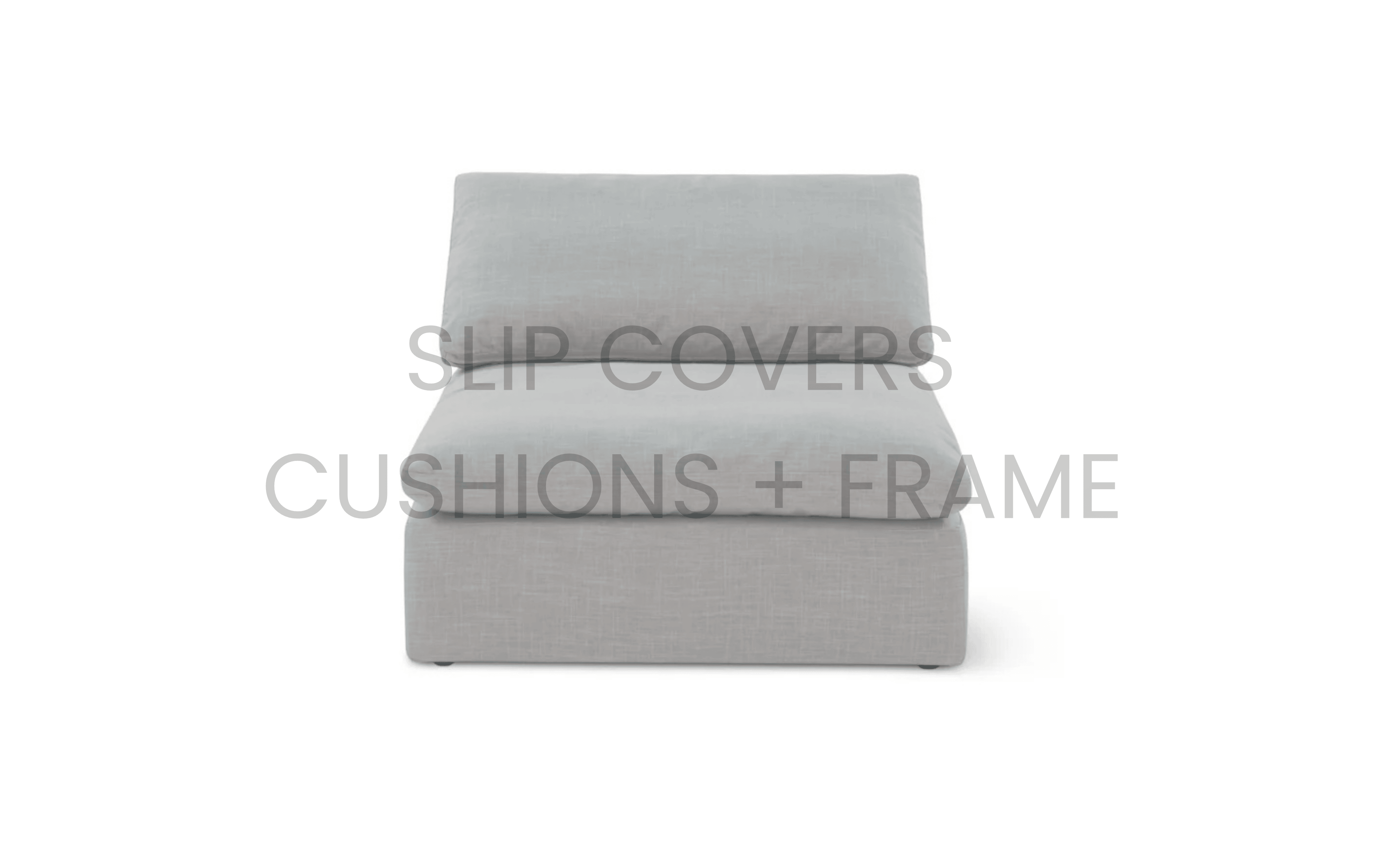 Couch Cover/ Slip Cover Only - Cloud Armless Chair | Feather Down