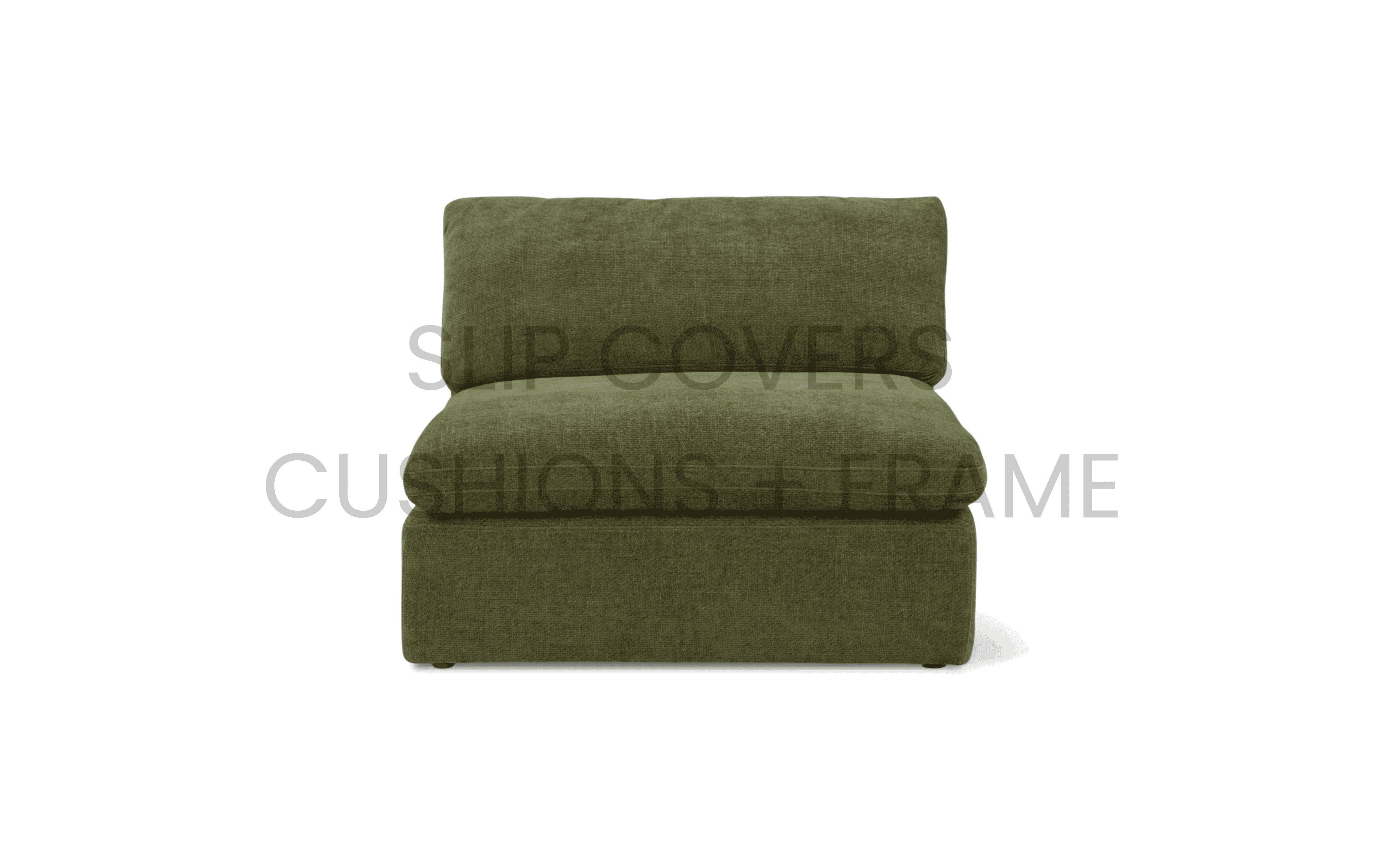 Couch Cover/ Slip Cover Only - Cloud Armless Chair | Feather Down