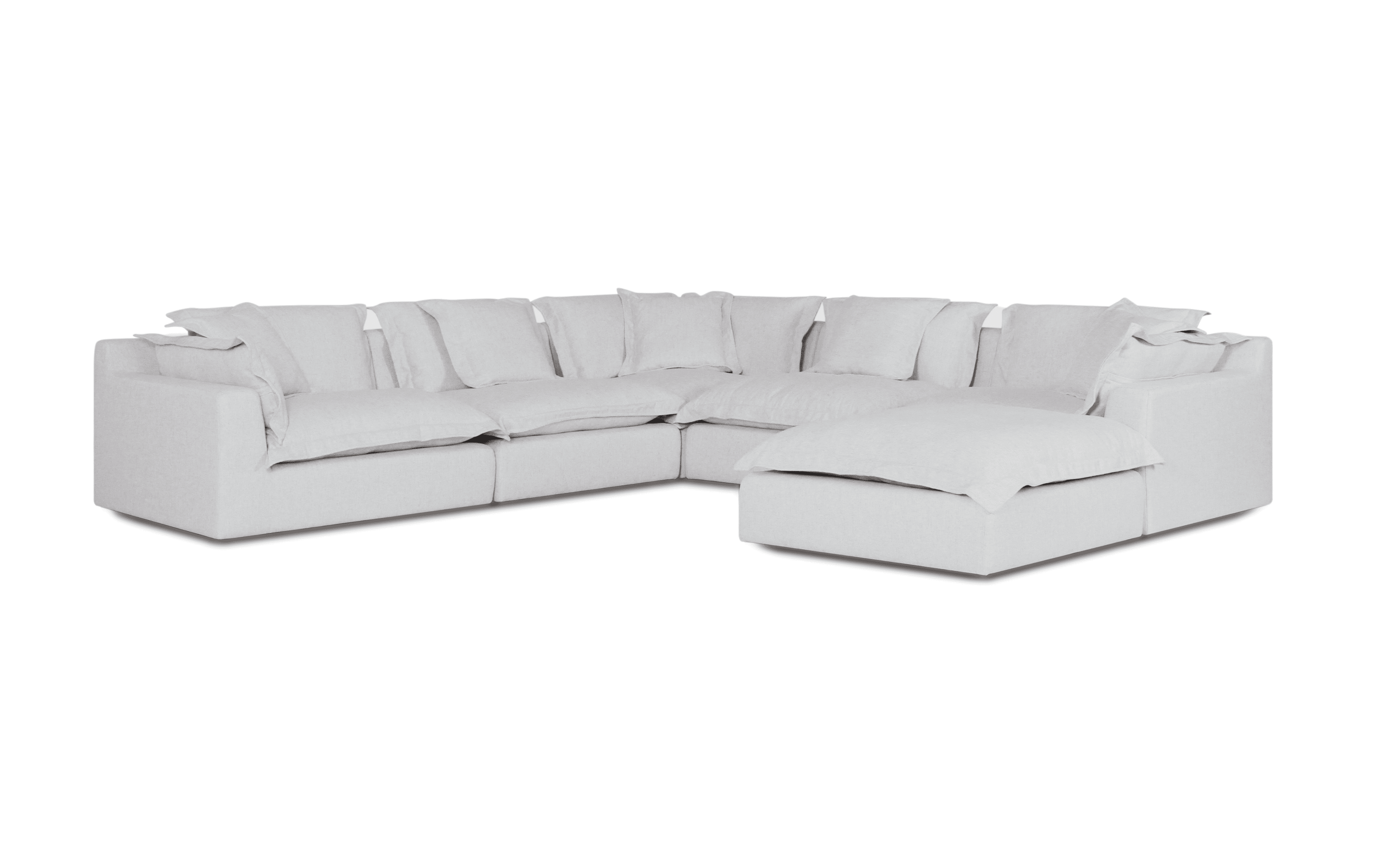 Cloud Cosy | Feather Cloud Modular Couch 5 Pcs Corner with Ottoman