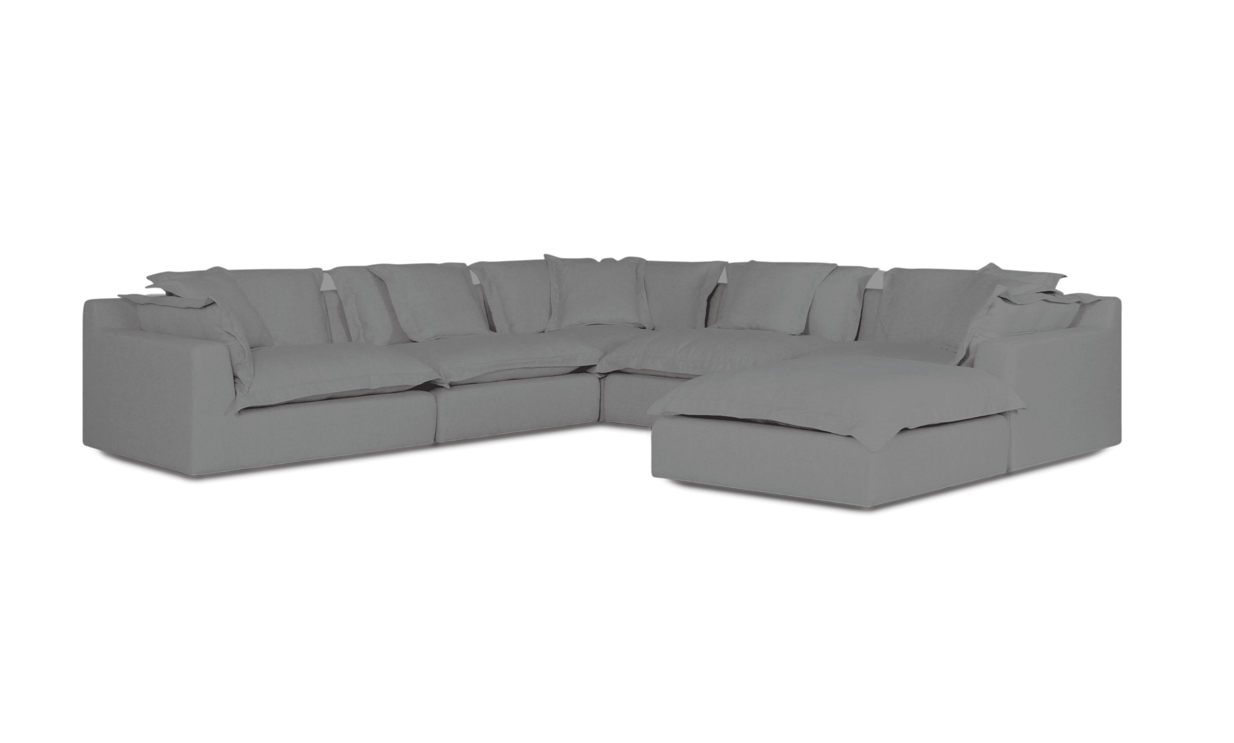 Cloud Cosy | Feather Cloud Modular Couch 5 Pcs Corner with Ottoman