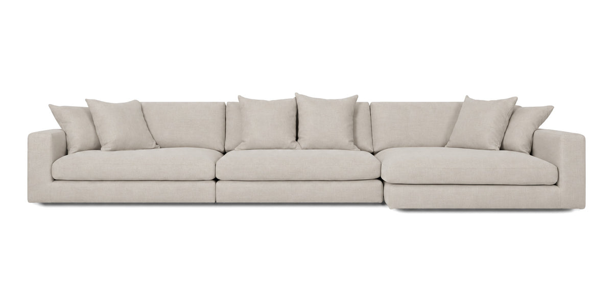 Cloud Cove 3-Piece Chaise Sofa in Oatmeal — Left Arm + Armless + Right Chaise