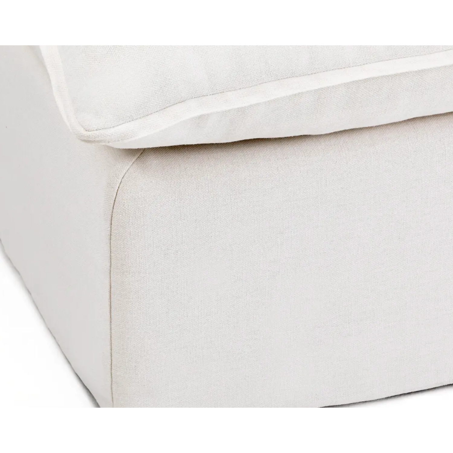 Coastal | Linen Style Ottoman - Banana Home