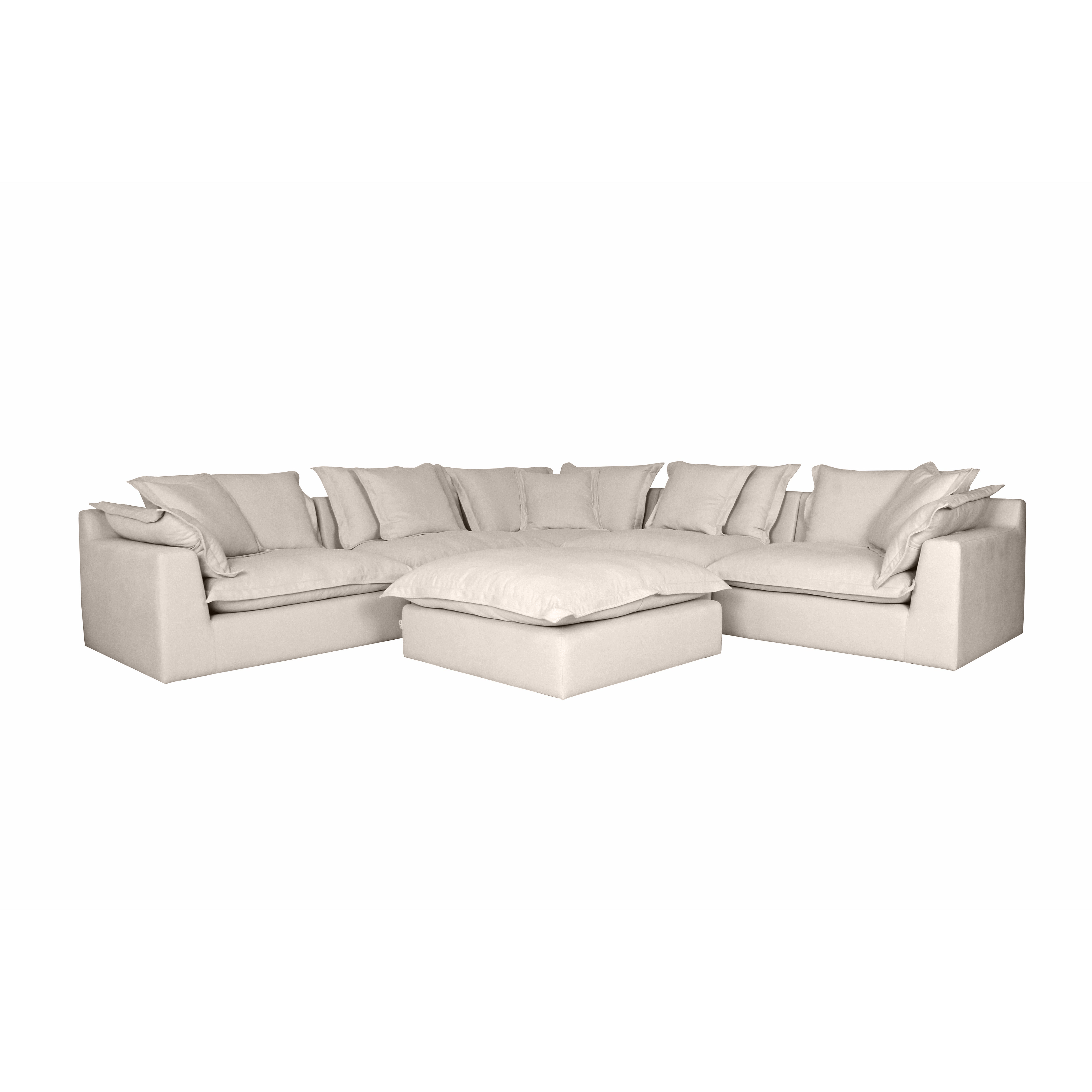 Cosy | Feather Cloud Modular Couch 5 Pcs Corner with Ottoman