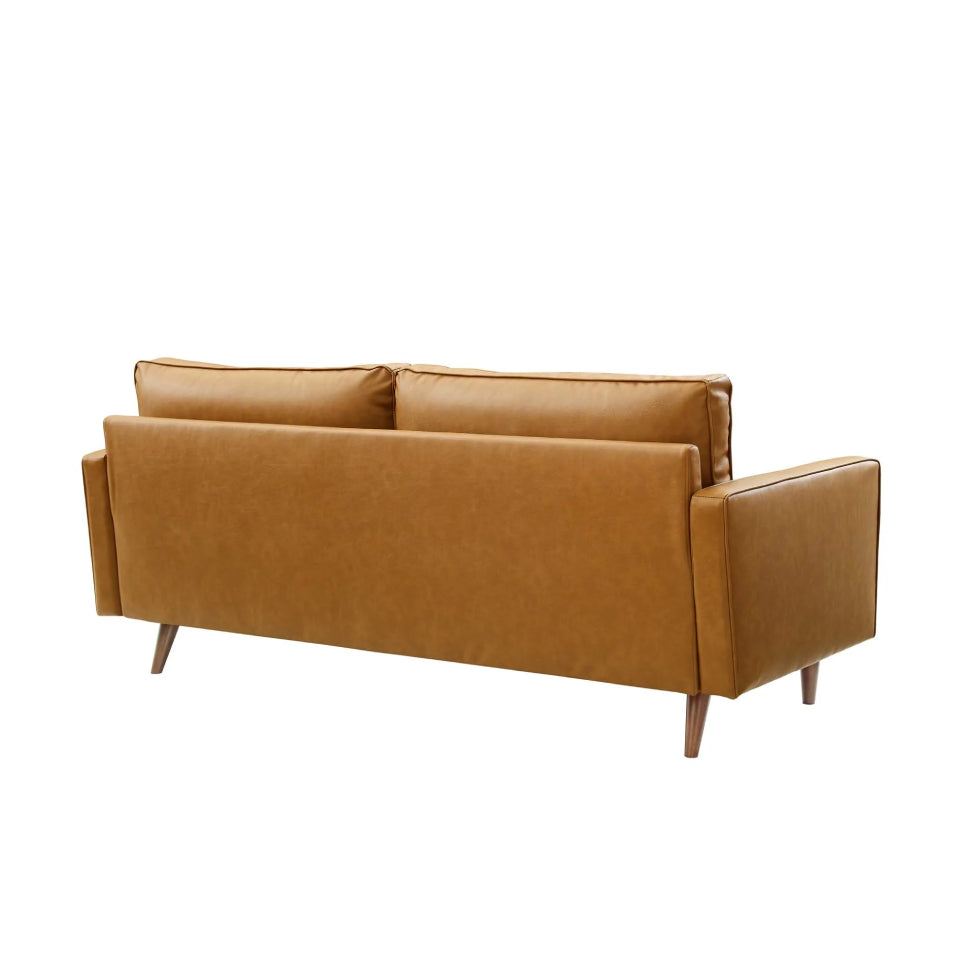 Indigo | 3 Seater Sofa with Vegan Tan Leather
