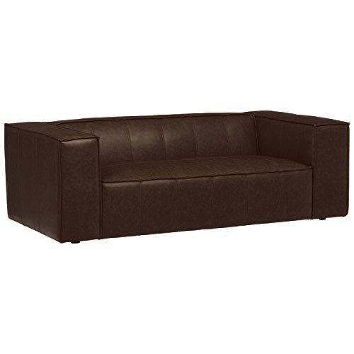 Baree | Large Boxy Leather 3 Seater Sofa