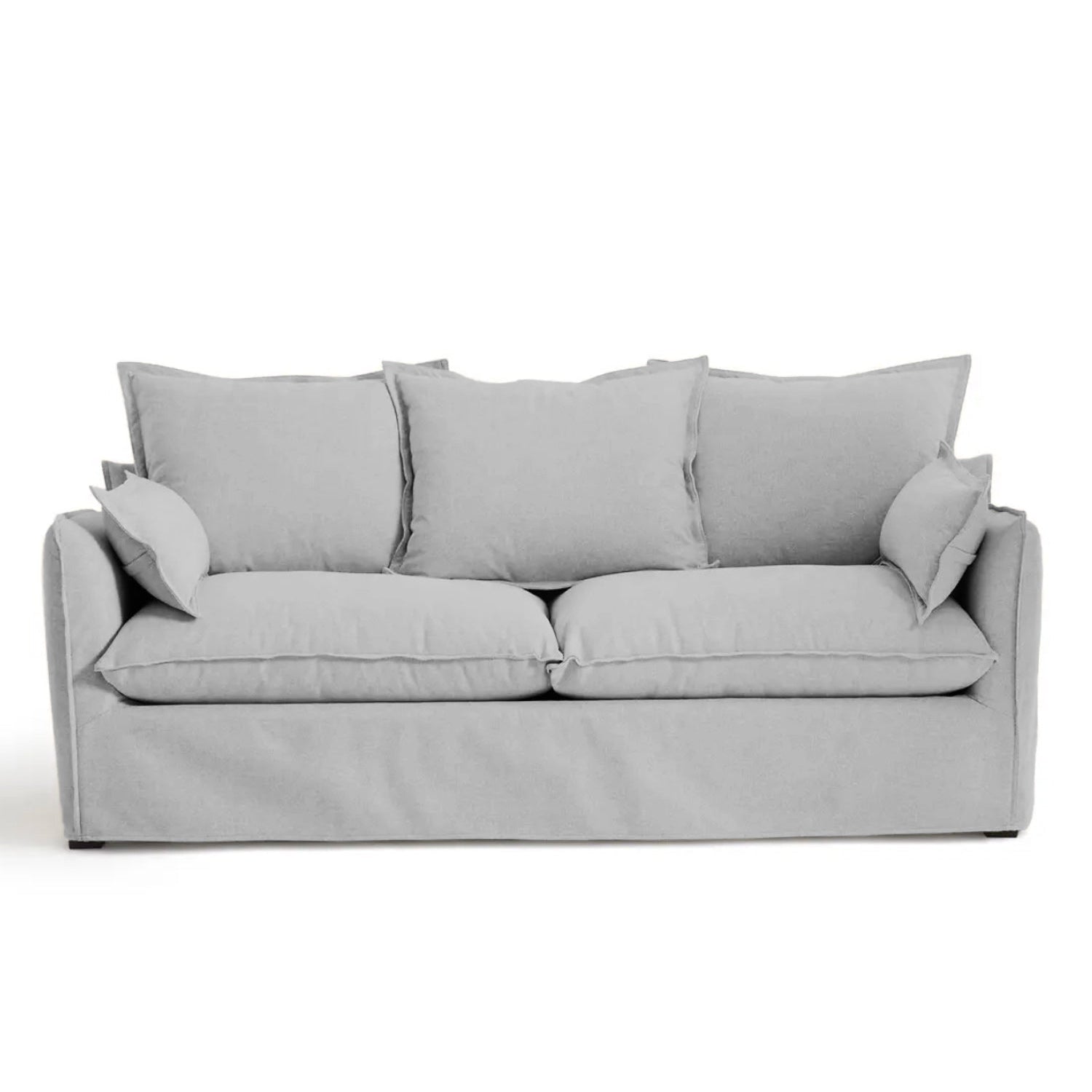 Coastal | Linen Style Slipcovered Feather 3 Seater Sofa