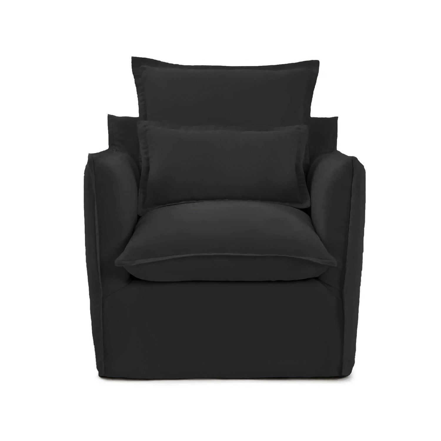 Coastal | Linen Style Slipcovered Feather Armchair Sofa