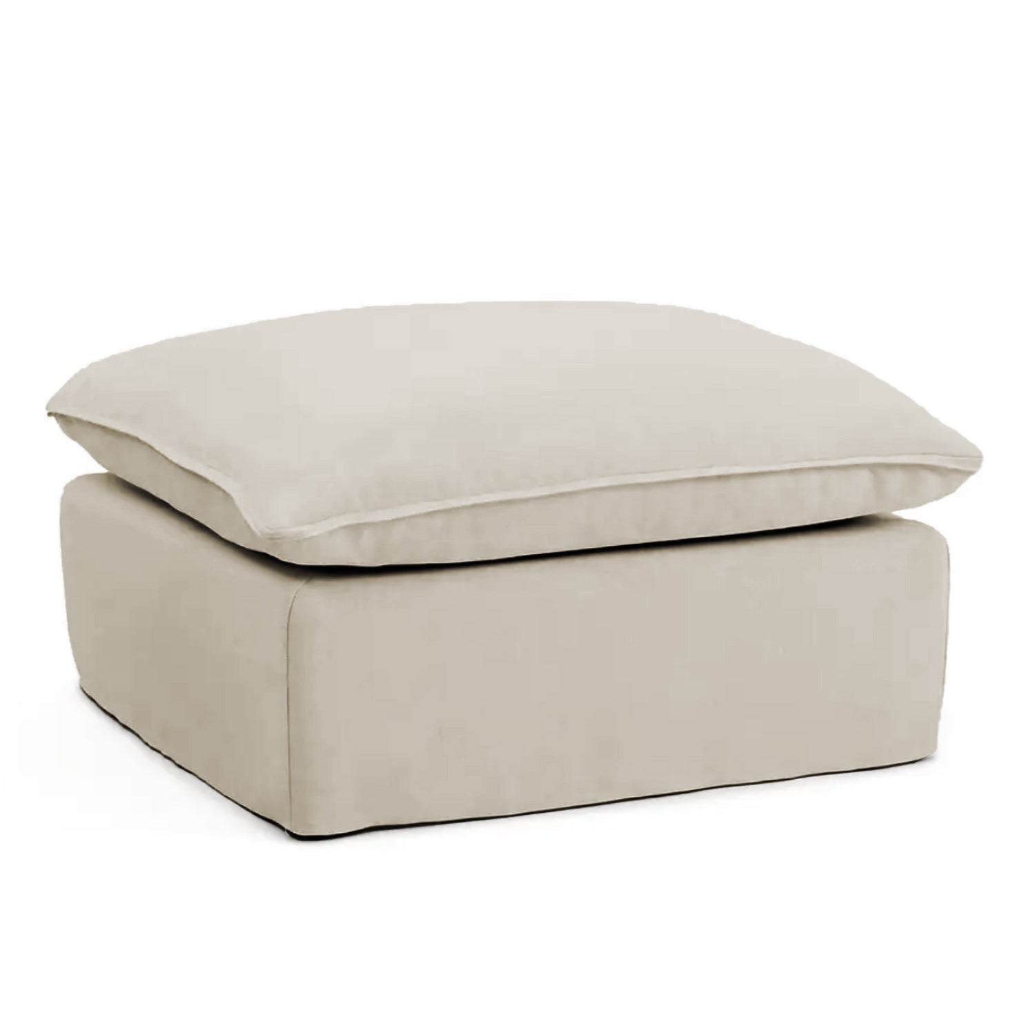Coastal | Linen Style Ottoman